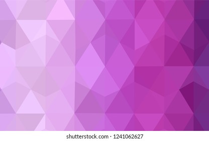 Light Purple, Pink vector triangle mosaic template. Shining colorful illustration with triangles. A new texture for your web site.
