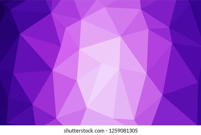 Light Purple, Pink vector triangle mosaic template. Colorful illustration in abstract style with gradient. The best triangular design for your business.