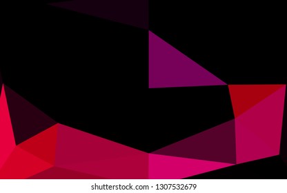 Light Purple, Pink vector triangle mosaic cover. A vague abstract illustration with gradient. The best triangular design for your business.