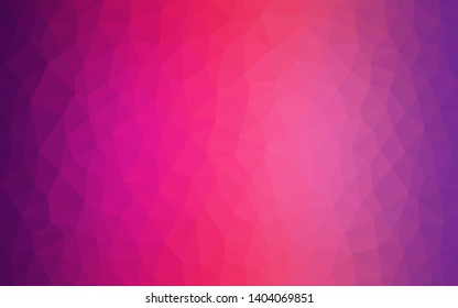 Light Purple, Pink vector triangle mosaic texture. Geometric illustration in Origami style with gradient.  Brand new style for your business design.