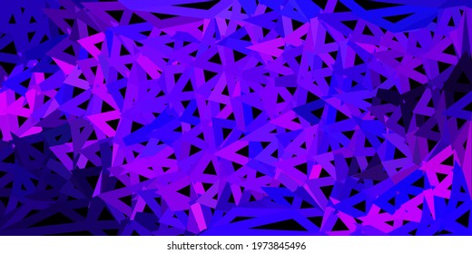Light purple, pink vector triangle mosaic backdrop. Colorful abstract illustration with gradient triangles. Sample for your designs.