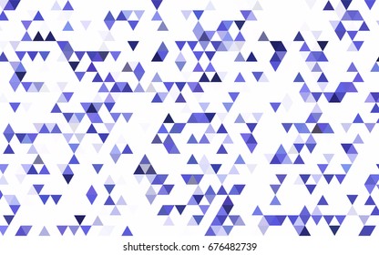 Light Purple, Pink vector triangle mosaic template. A completely new color illustration in a vague style. The best triangular design for your business.