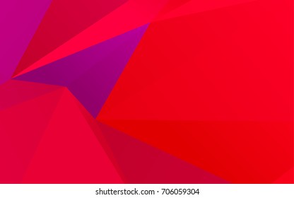 Light Purple, Pink vector triangle mosaic template. Colorful illustration in abstract style with gradient. The completely new template can be used for your brand book.