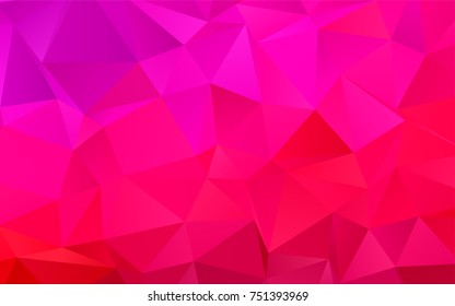 Light Purple, Pink vector triangle mosaic pattern. Colorful illustration in abstract style with gradient. Brand-new design for your business.