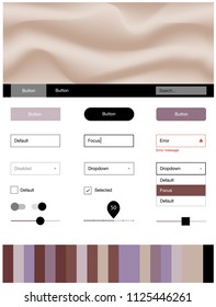 Light Purple, Pink vector ui kit with bubble shapes. Colorful abstract illustration with gradient lines. This sample is for your website.