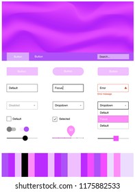 Light Purple, Pink vector web ui kit with lamp shapes. Glitter abstract illustration with blurred bubble shapes.. This sample is for your website.
