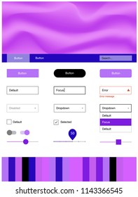 Light Purple, Pink vector wireframe kit with abstract circles. Colorful abstract illustration with gradient lines. Beautiful layout for websites, landing pages.