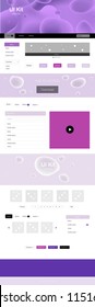 Light Purple, Pink vector wireframe kit with abstract circles. Colorful illustration in abstract memphis style with gradient. This sample is for your landing page.