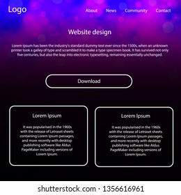 Light Purple, Pink vector wireframe kit with galaxy stars. Decorative ui kit design in abstract style with colorful sky. Modern template for your landing page.
