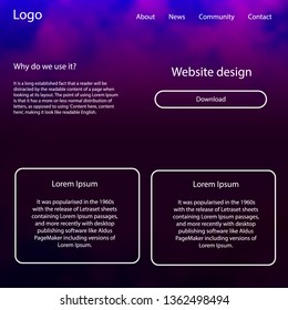Light Purple, Pink vector wireframe kit with galaxy stars. Colorful Style guide with stars on abstract background. This template you can use for websites.