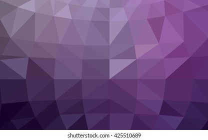 Light purple polygonal illustration, which consist of triangles. Triangular design for your business. Geometric background in Origami style with gradient.