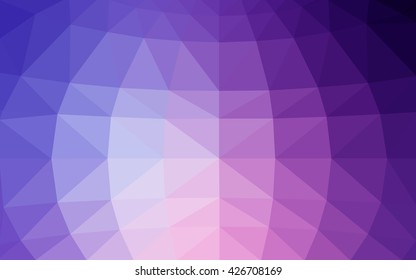 Light purple polygonal illustration, which consist of triangles. Triangular design for your business. Geometric background in Origami style with gradient.