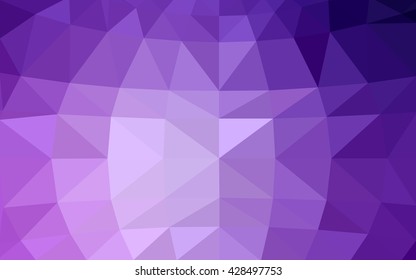 Light purple polygonal illustration, which consist of triangles. Triangular design for your business. Geometric background in Origami style with gradient.
