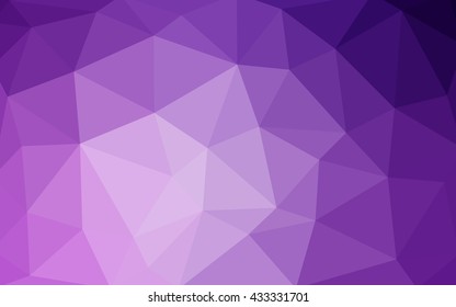 Light purple polygonal illustration, which consist of triangles. Triangular design for your business. Geometric background in Origami style with gradient.