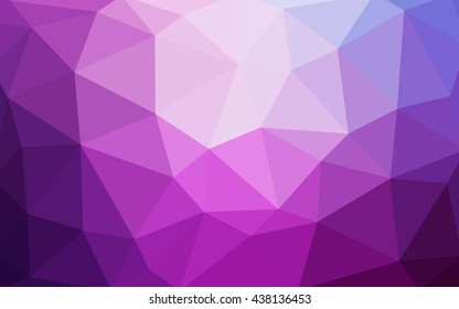 Light purple polygonal illustration, which consist of triangles. Triangular design for your business. Geometric background in Origami style with gradient.