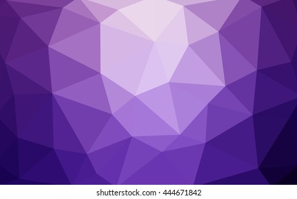Light purple polygonal illustration, which consist of triangles. Triangular design for your business. Geometric background in Origami style with gradient.
