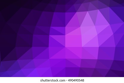 Light purple polygonal illustration, which consist of triangles. Triangular design for your business. Geometric background in Origami style with gradient.
