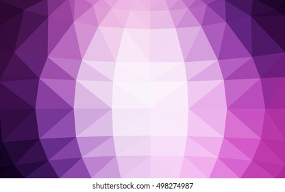 Light purple polygonal illustration, which consist of triangles. Triangular design for your business. Geometric background in Origami style with gradient.