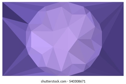 Light Purple polygonal illustration, which consist of triangles. Triangular pattern for your business design. Geometric background in Origami style with gradient. 