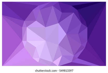 Light Purple polygonal illustration, which consist of triangles. Triangular design for your business. Creative geometric background in Origami style with gradient
