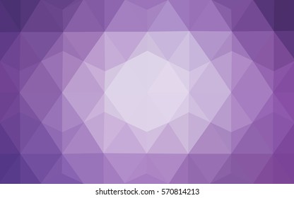 Light Purple polygonal illustration, which consist of triangles. Triangular design for your business. Creative geometric background in Origami style with gradient