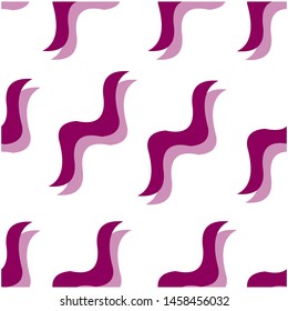 Light Purple Seaweed Seamless Pattern on a White Background
