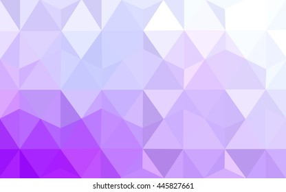 Light purple triangle mosaic background. Geometric illustration in Origami style with gradient.  Triangular pattern for your business design.