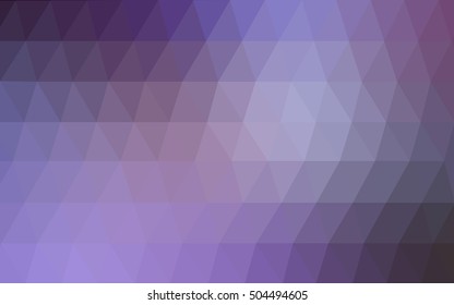 Light purple triangle mosaic background. Creative geometric illustration in Origami style with gradient. The template can be used as a background for cell phones.