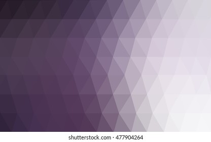 Light purple triangle mosaic pattern. Creative illustration in halftone style with gradient. A completely new template for your business design.