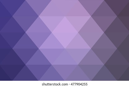 Light purple triangle mosaic template. Geometric illustration in Origami style with gradient.  Brand-new style for your business design.