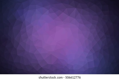 Light purple triangle mosaic template. Colorful illustration in abstract style with gradient. A completely new template for your business design.