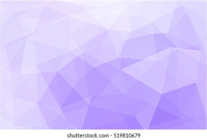Light purple triangle mosaic template. Shining illustration, which consist of triangles. A new texture for your design.