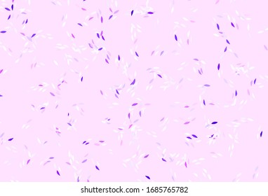 Light Purple vector abstract background with leaves. Doodle illustration of leaves in Origami style with gradient. Hand painted design for web, leaflets.