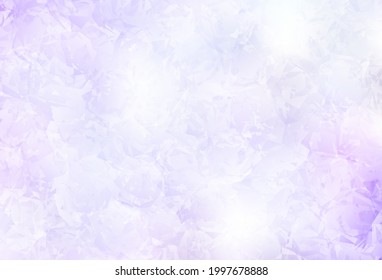 Hellvioletter, abstrakter Hintergrund mit Rosen, Blumen. Skizzenhafte Doodle-Blumen auf weißem Hintergrund. Texturierte Muster für Webseiten, Banner.