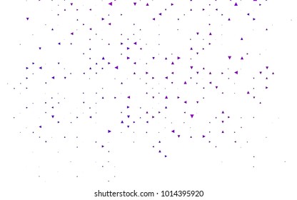 Light Purple vector abstract colorful background, which consist of triangles. Pattern with colored triangles on white background.