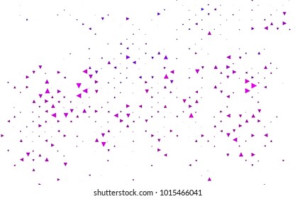 Light Purple vector abstract colorful background, which consist of triangles. Pattern with colored triangles on white background.