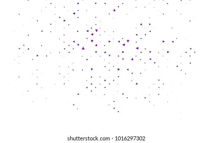 Light Purple vector abstract colorful background, which consist of triangles. Pattern with colored triangles on white background.