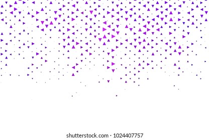 Light Purple vector abstract colorful background, which consist of triangles. Pattern with colored triangles on white background.