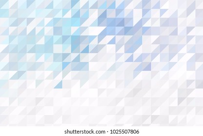 Light Purple vector abstract colorful background, which consist of triangles. Pattern with colored triangles on white background.