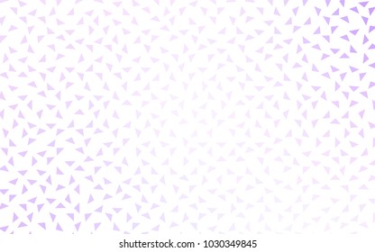 Light Purple vector abstract colorful background, which consist of triangles. Pattern with colored triangles on white background.