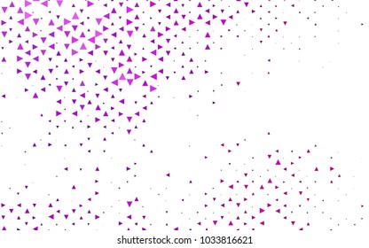 Light Purple vector abstract colorful background, which consist of triangles. Pattern with colored triangles on white background.