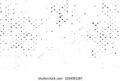 Light Purple vector abstract colorful background, which consist of triangles. Pattern with colored triangles on white background.