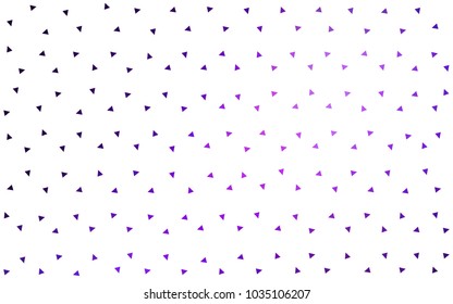 Light Purple vector abstract colorful background, which consist of triangles. Pattern with colored triangles on white background.