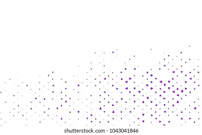Light Purple vector abstract colorful background, which consist of triangles. Pattern with colored triangles on white background.