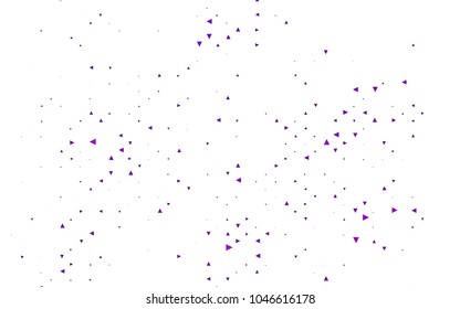 Light Purple vector abstract colorful background, which consist of triangles. Pattern with colored triangles on white background.
