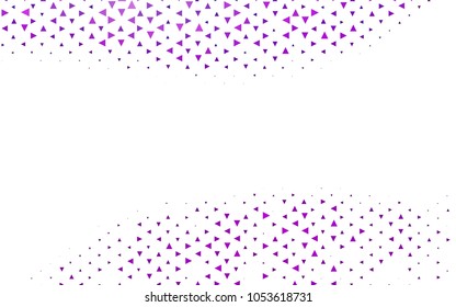 Light Purple vector abstract colorful background, which consist of triangles. Pattern with colored triangles on white background.