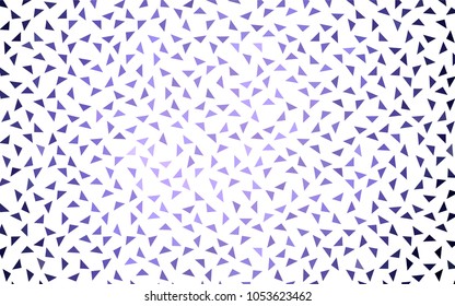 Light Purple vector abstract colorful background, which consist of triangles. Pattern with colored triangles on white background.