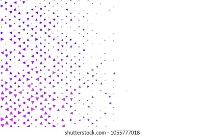 Light Purple vector abstract colorful background, which consist of triangles. Pattern with colored triangles on white background.
