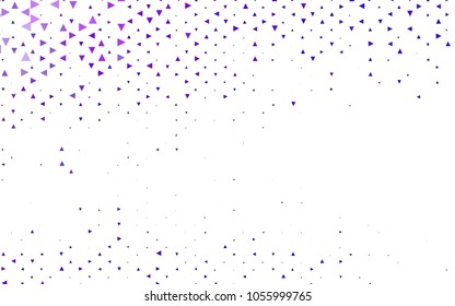 Light Purple vector abstract colorful background, which consist of triangles. Pattern with colored triangles on white background.