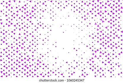 Light Purple vector abstract colorful background, which consist of triangles. Pattern with colored triangles on white background.
